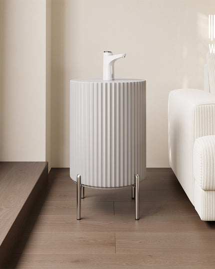 WST Water Storage Table – Rome, Light Grey, Silver Legs