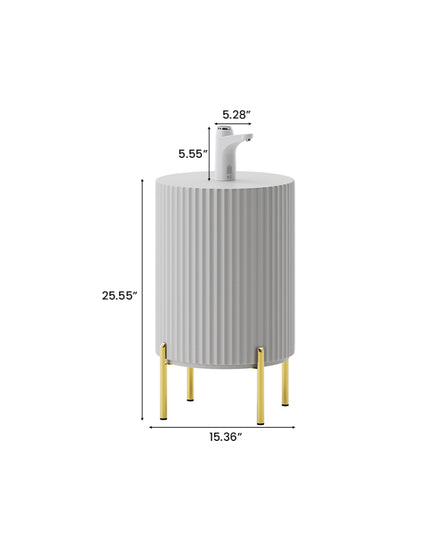 WST Water Storage Table – Rome, Light Grey, Gold Legs