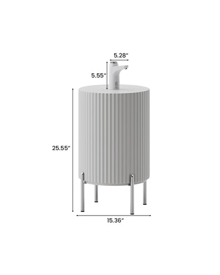WST Water Storage Table – Rome, Light Grey, Silver Legs