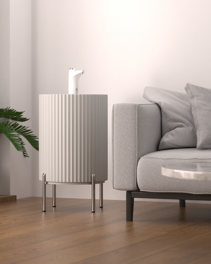 WST Water Storage Table – Rome, Light Grey, Silver Legs