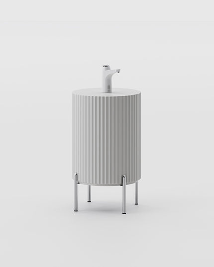 WST Water Storage Table – Rome, Light Grey, Silver Legs